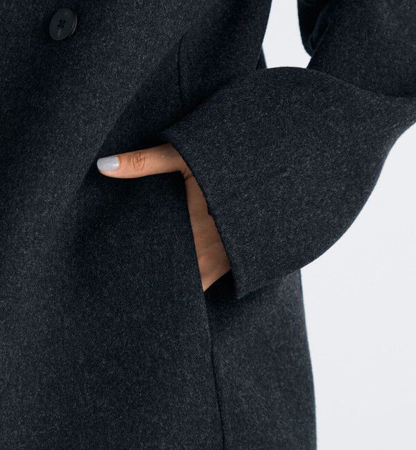 Edition「ウールカシミヤ ダブルフェイス ショートコート」|ピーコート|