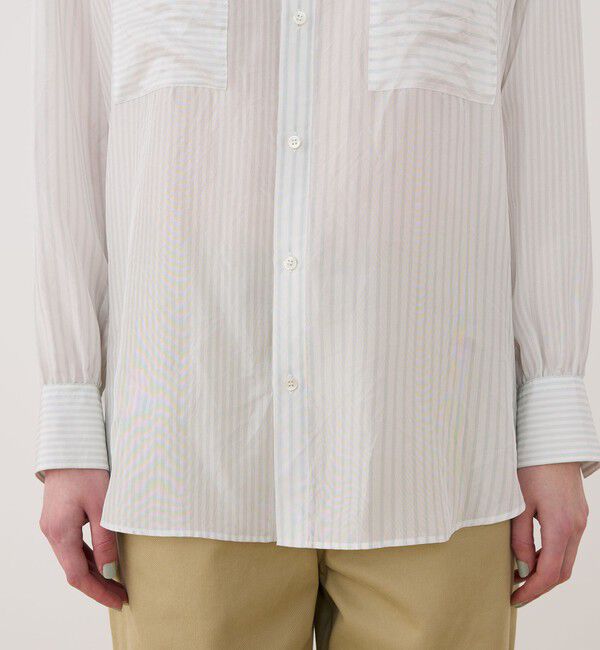 GALERIE VIE「シルクハブタエ フラップポケットシャツ」|シャツ・ブラウス|