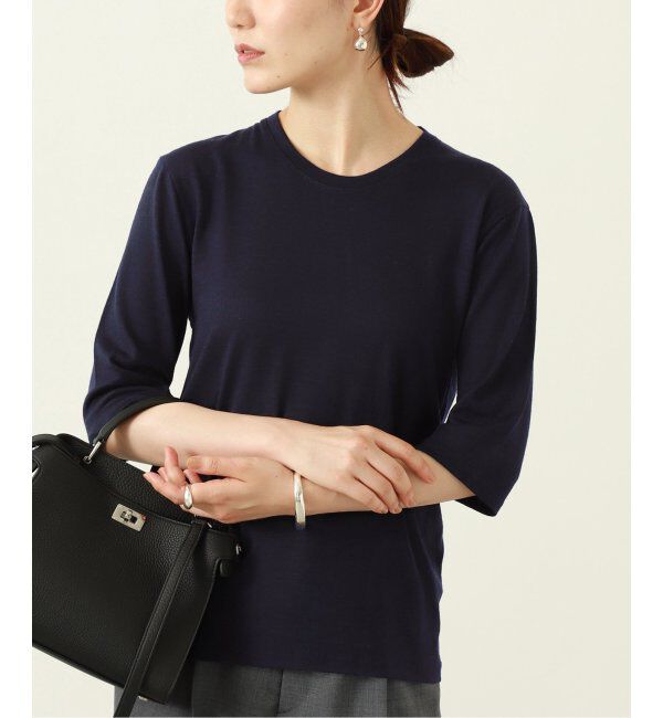 VERMEIL par iena「wool 100 jersey Tシャツ」|Tシャツ・カットソー|ネイビー