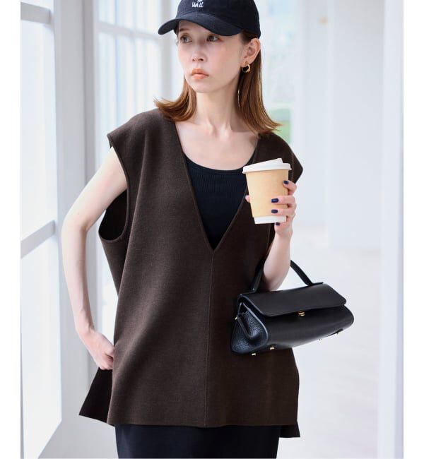 SLOBE IENA「《追加》ダブルフェイスニットベスト」|ベスト・ジレ|