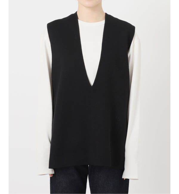 SLOBE IENA「《追加》ダブルフェイスニットベスト」|ベスト・ジレ|