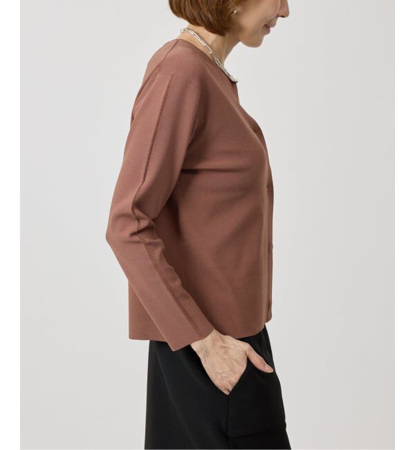 VERMEIL par iena「Room no.8 BLACK ルームエイト ブラック Needle Snap カーディガン BR8KN-264」|カーディガン|