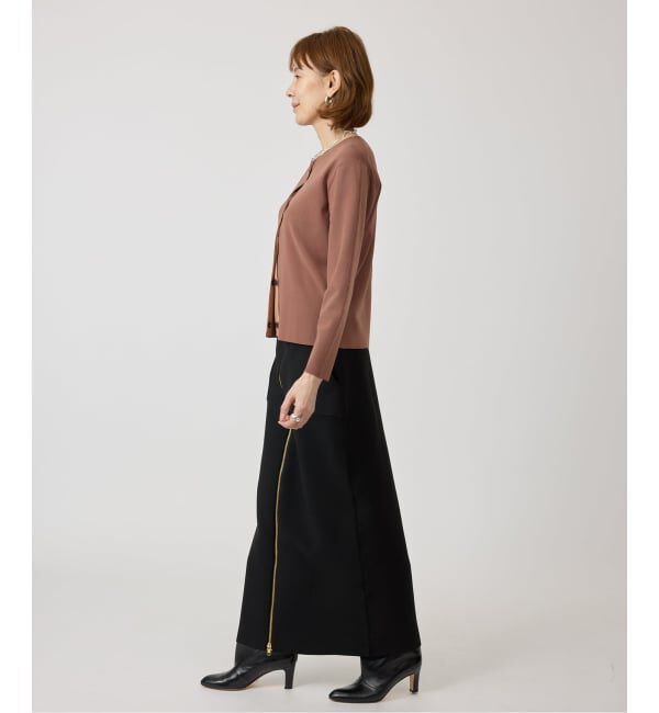 VERMEIL par iena「Room no.8 BLACK ルームエイト ブラック Needle Snap カーディガン BR8KN-264」|カーディガン|