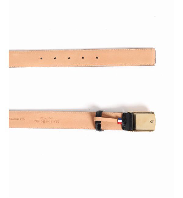 journal standard L'essage「【MAISON BOINET】30 mm plaque belt in box leather line：ベルト」|ベルト|