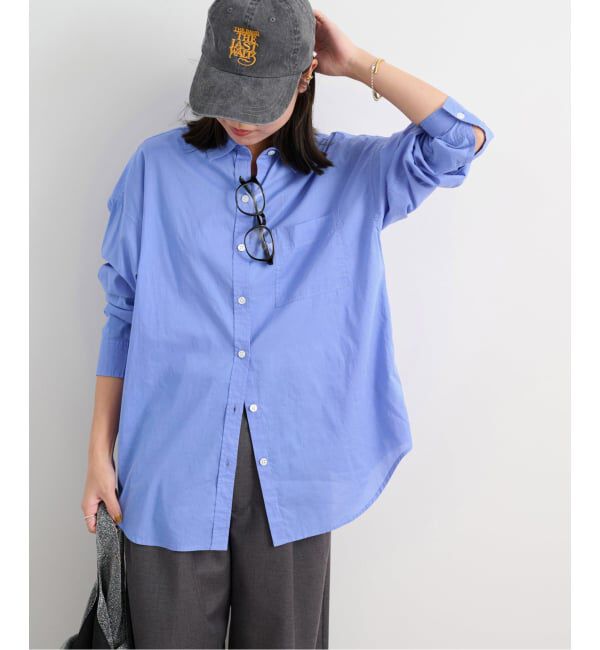 JOURNAL STANDARD relume「《追加4》バイオウォッシュオーバーサイズシャツ」|シャツ・ブラウス|ブルー