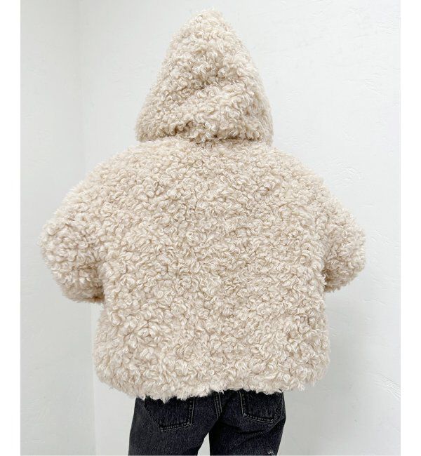 U by SPICK&SPAN「カールフェイクファーショートダッフル」|ダッフルコート|