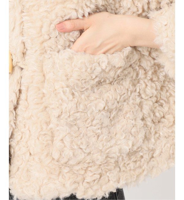 U by SPICK&SPAN「カールフェイクファーショートダッフル」|ダッフルコート|