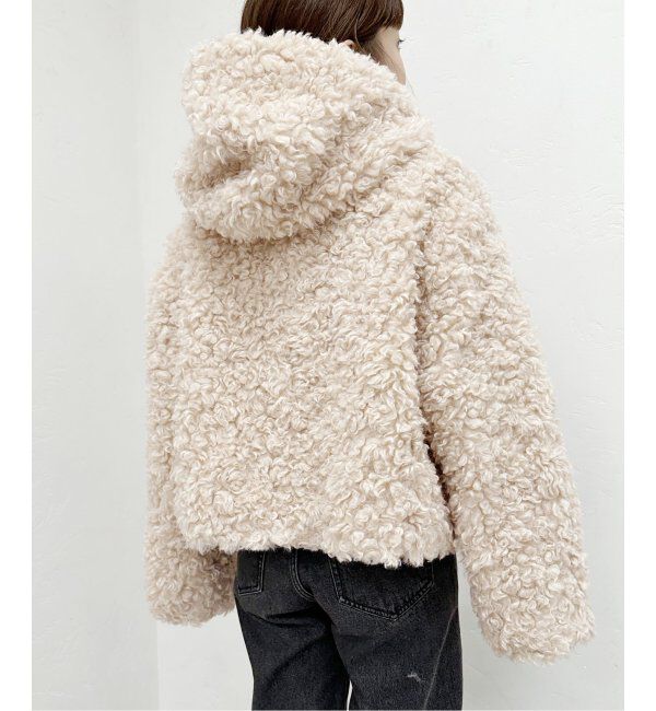 U by SPICK&SPAN「カールフェイクファーショートダッフル」|ダッフルコート|