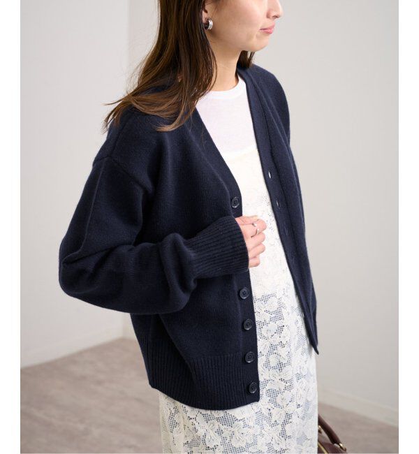 FRAMeWORK「EXTREME CASHMERE X/エクストリームカシミヤ CLOVER Vネックカーデ」|カーディガン|ネイビー