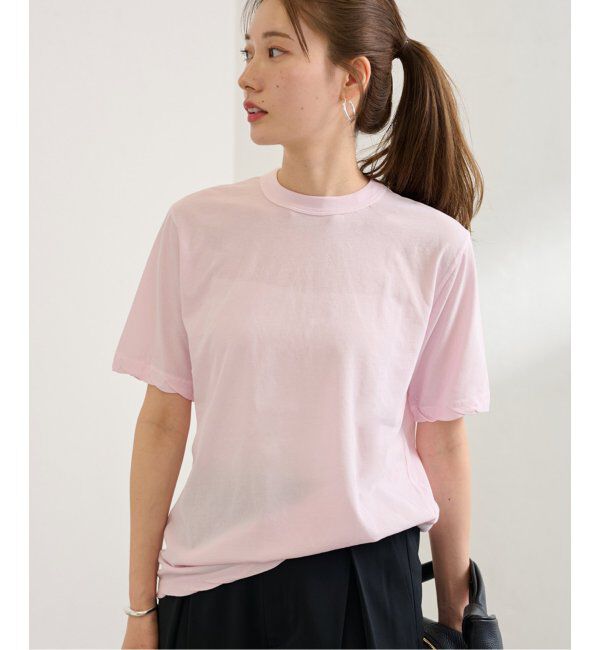 FRAMeWORK「ATON/エイトン FRESCA SINGLE JERSEY STANDARD Tシャツ」|Tシャツ・カットソー|ピンク
