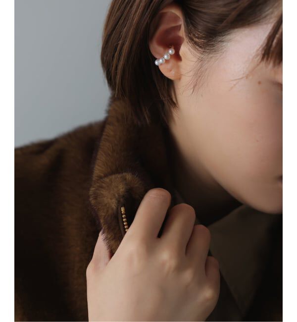 Lilas by Spick&Span「4ピースパールフープカフイヤリング K10（片耳）」|イヤリング|