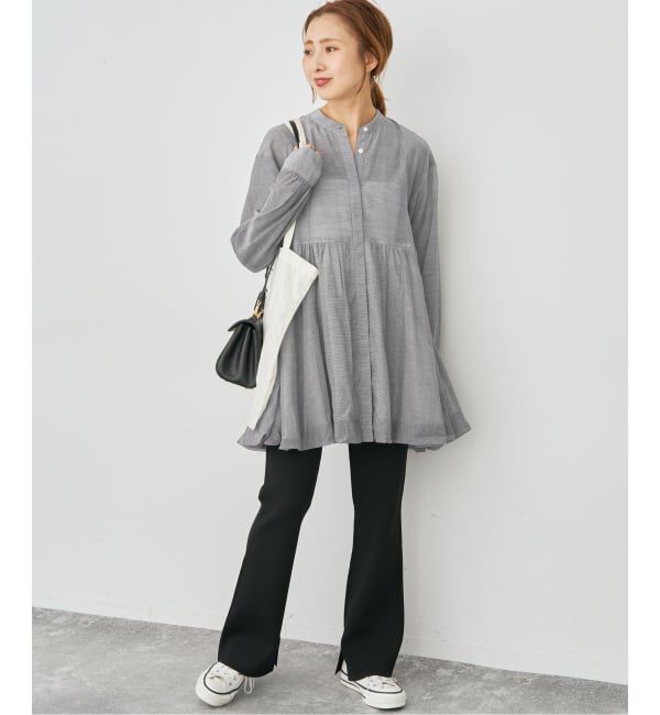 Spick and Span「コットンシルクティアードチュニック」|シャツ・ブラウス|