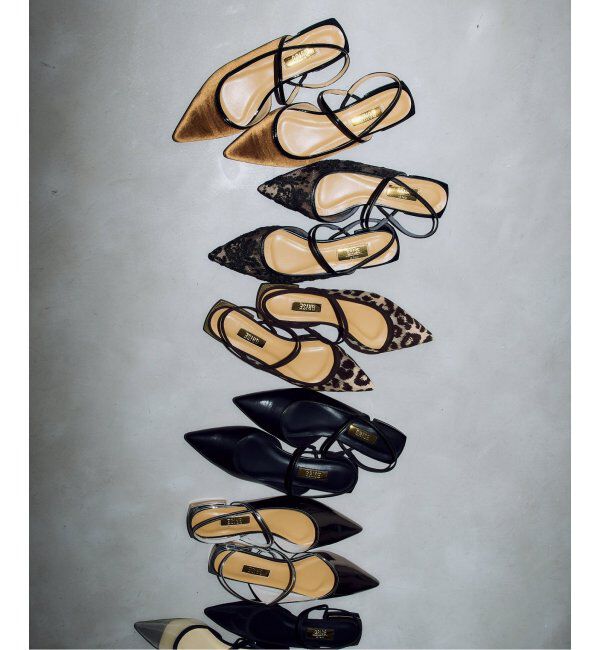 GRISE「GRISEポインテッドコンビストラップスリングバック」|その他|