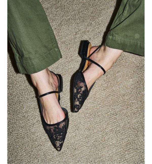 GRISE「GRISEポインテッドコンビストラップスリングバック」|その他|