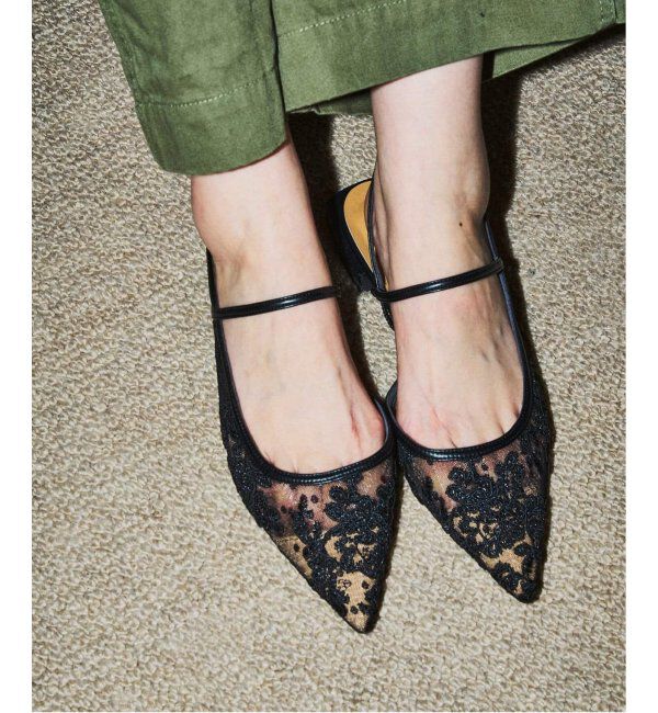 GRISE「GRISEポインテッドコンビストラップスリングバック」|その他|