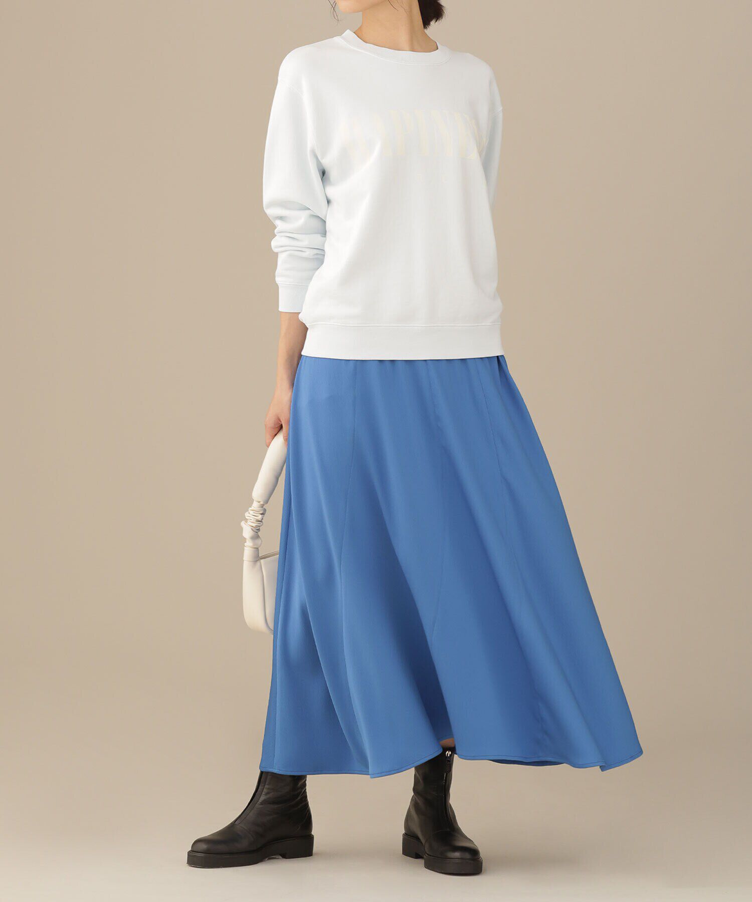 nano･universe「LB.03/エスカルゴ切り替えサテンスカート」|スカート|