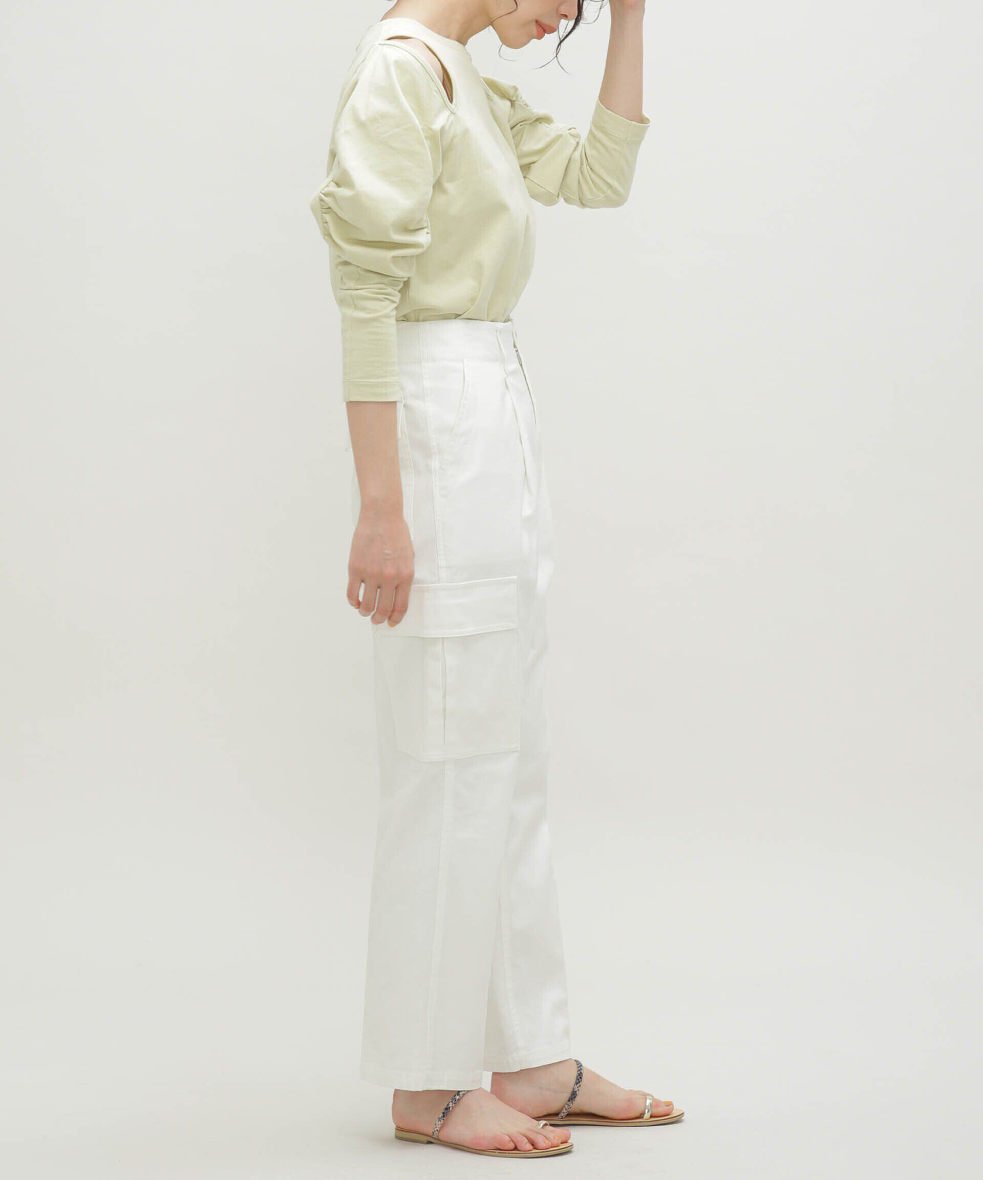 nano･universe「LB.03/ギャザースリーブカットアウトトップス」|Tシャツ・カットソー|