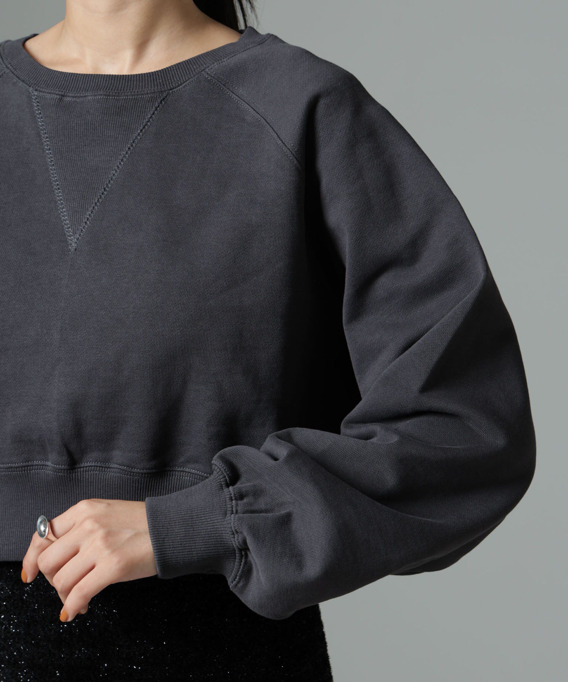 nano･universe「ショートスウェットプルオーバー」|Tシャツ・カットソー|