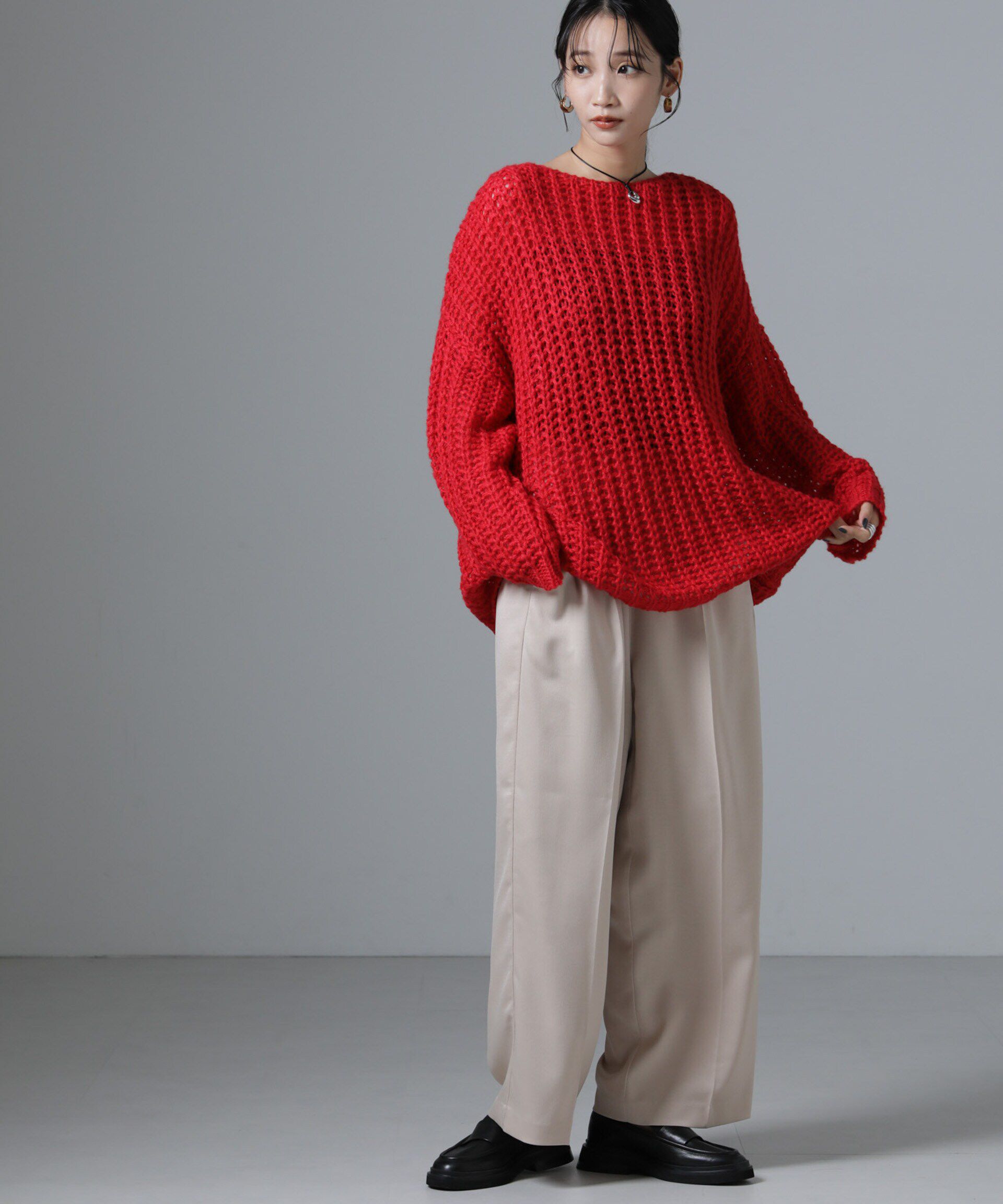 nano･universe「サテンイージーパンツ」|チノ|