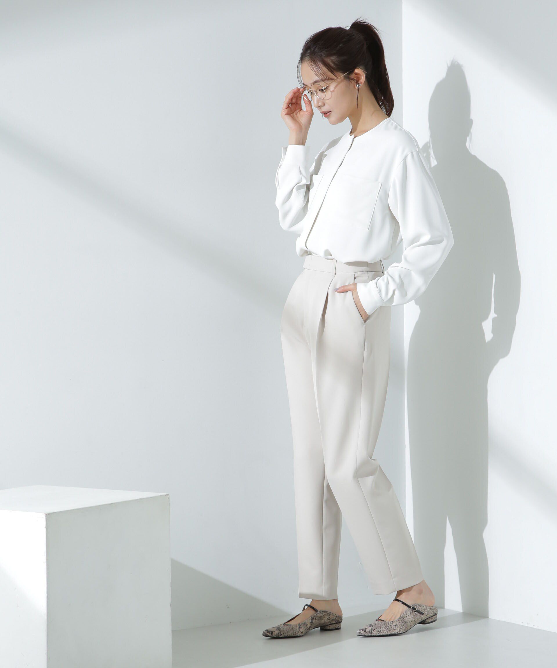 nano･universe「Ｗポケットブラウス」|シャツ・ブラウス|