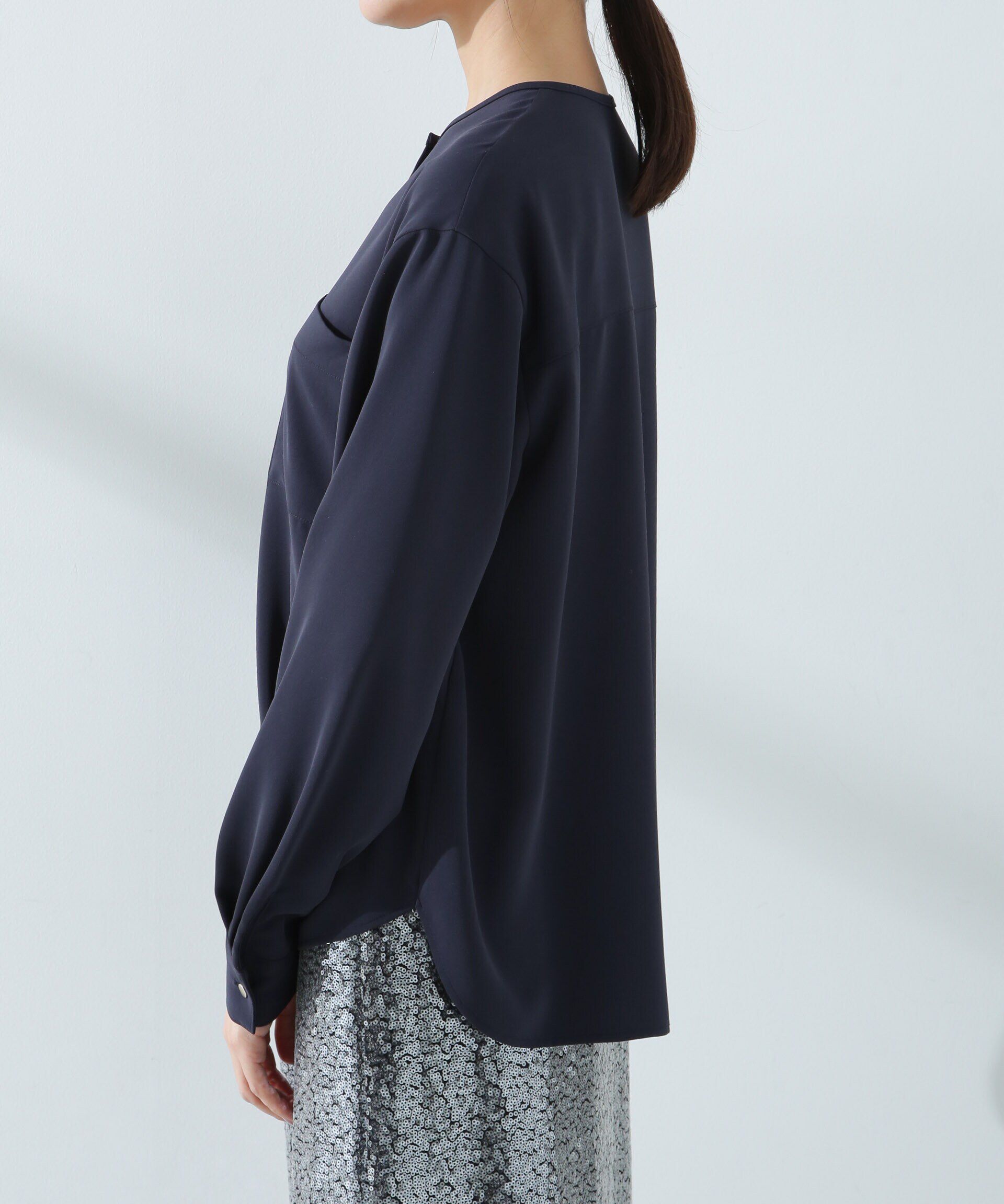 nano･universe「Ｗポケットブラウス」|シャツ・ブラウス|