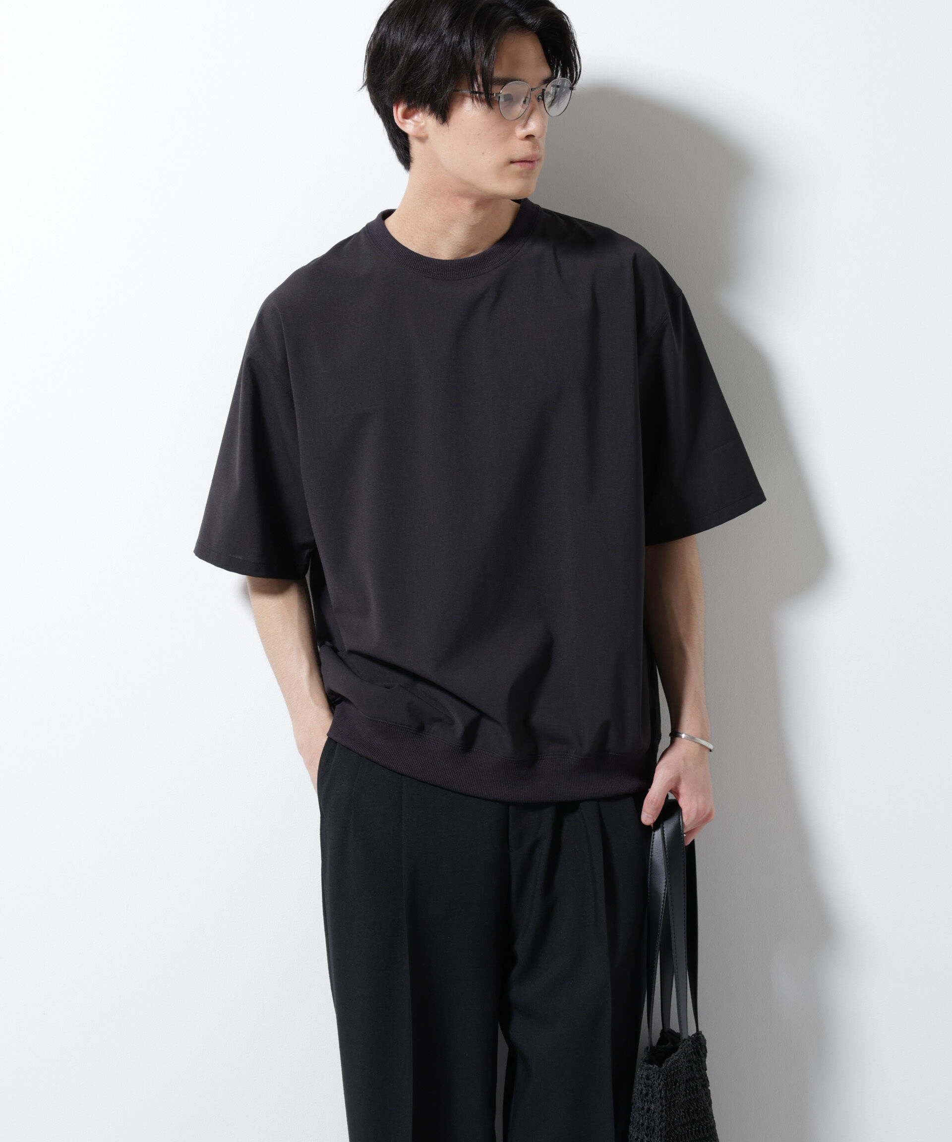 nano･universe「エアリーストレッチ布帛Tシャツ」|シャツ・ブラウス|