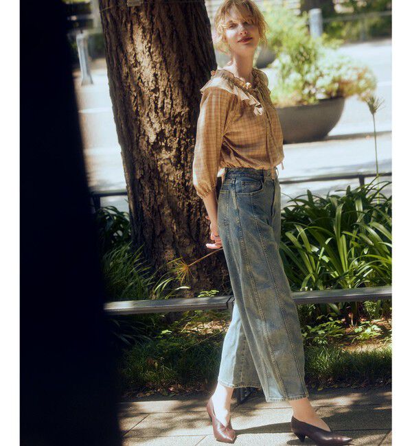 組曲「【加藤ローサさん着用】ライトデニムカーブパンツ」|デニム|