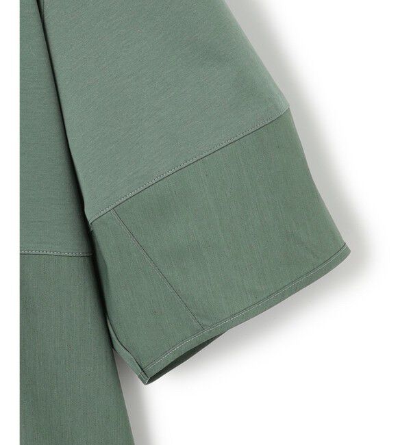 23区「【洗える】シルエットスムースコンビ バックフレア カットソー」|Tシャツ・カットソー|