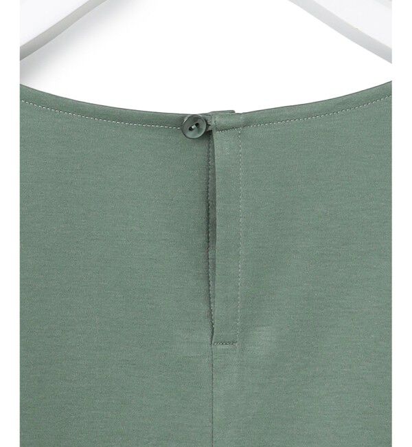 23区「【洗える】シルエットスムースコンビ バックフレア カットソー」|Tシャツ・カットソー|