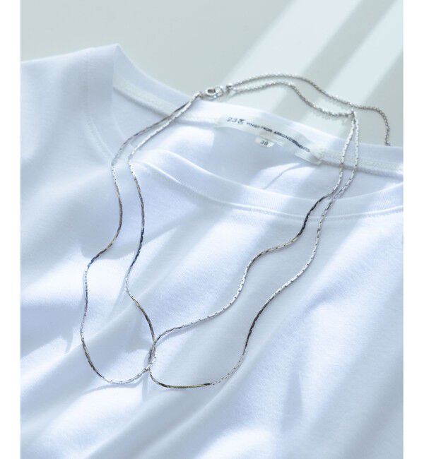 23区「【Oggi10月号掲載】ダブルチェーン ネックレス」|ネックレス|シルバー系