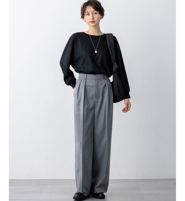 23区「【洗える】ウールミルドジャージー フォルム カットソー」|Tシャツ・カットソー|