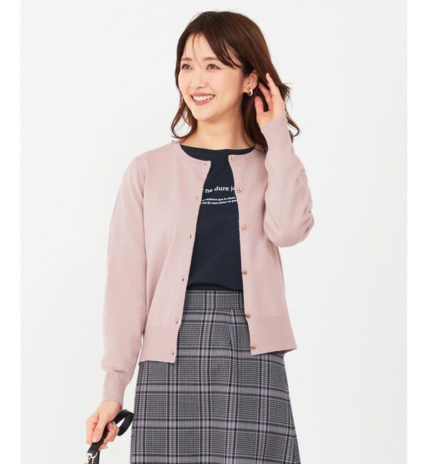 ANY SIS「【洗える】ベーシック カーディガン」|カーディガン|ローズグレー
