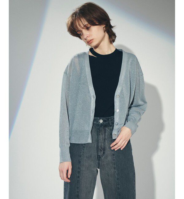 Diagram「ラメVネックニットカーディガン」|カーディガン|