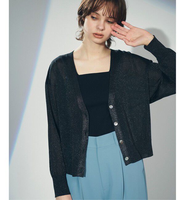 Diagram「ラメVネックニットカーディガン」|カーディガン|