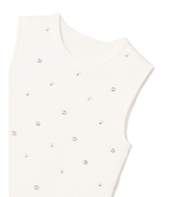 GRACE CONTINENTAL「ビジューニットトップ」|ニット・セーター|