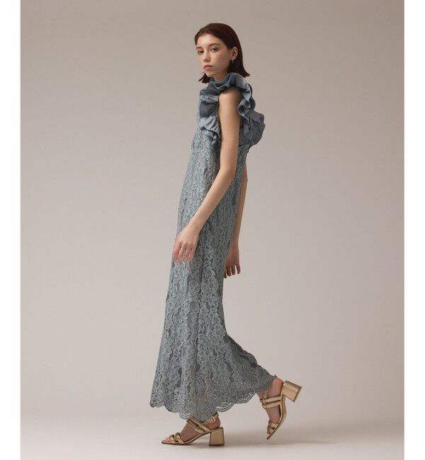 GRACE CONTINENTAL「フリルレースワンピース」|ドレス|