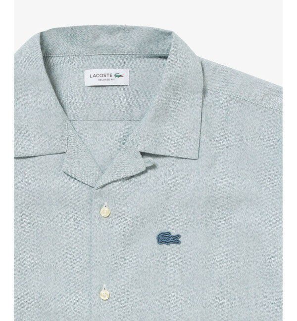 LACOSTE「グラデーション コットンオックスフォード オープンカラーシャツ」|シャツ・ブラウス|