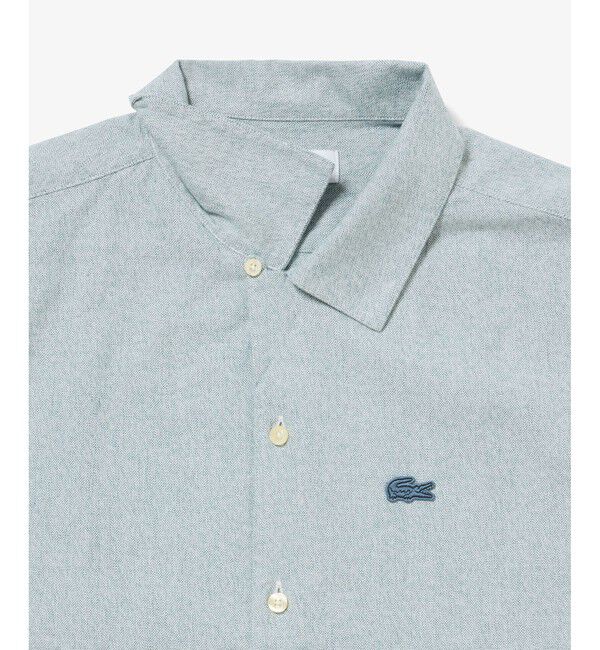 LACOSTE「グラデーション コットンオックスフォード オープンカラーシャツ」|シャツ・ブラウス|