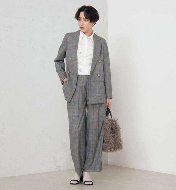 NOLLEY'S「《セットアップ対応》ストレッチツイルワイドパンツ」|その他|