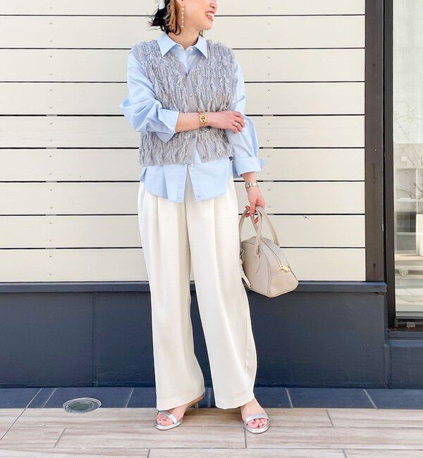 NOLLEY'S sophi「【追加】《オールシーズン対応》ウォッシャブルダブルクロスサテンイージーワイドパンツ」|その他|