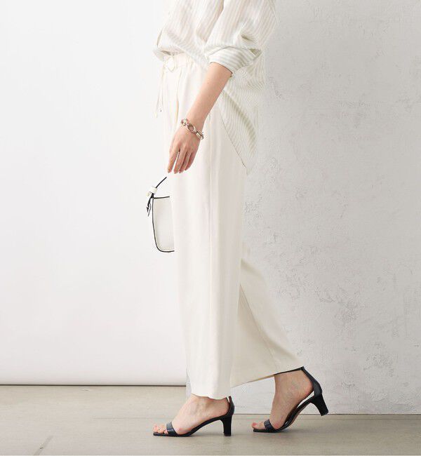 NOLLEY'S sophi「【追加】《オールシーズン対応》ウォッシャブルダブルクロスサテンイージーワイドパンツ」|その他|