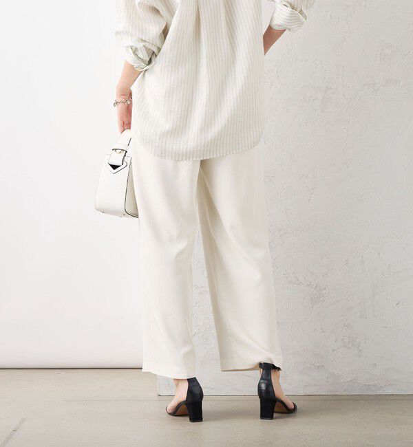 NOLLEY'S sophi「【追加】《オールシーズン対応》ウォッシャブルダブルクロスサテンイージーワイドパンツ」|その他|