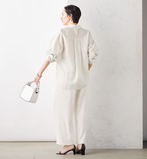 NOLLEY'S sophi「【追加】《オールシーズン対応》ウォッシャブルダブルクロスサテンイージーワイドパンツ」|その他|