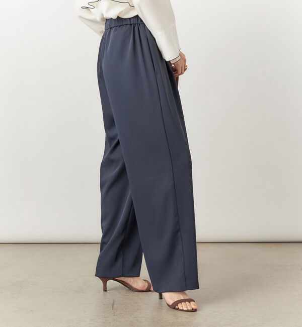 NOLLEY'S sophi「【追加】《オールシーズン対応》ウォッシャブルダブルクロスサテンイージーワイドパンツ」|その他|