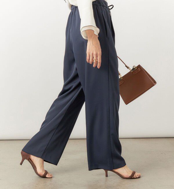 NOLLEY'S sophi「【追加】《オールシーズン対応》ウォッシャブルダブルクロスサテンイージーワイドパンツ」|その他|