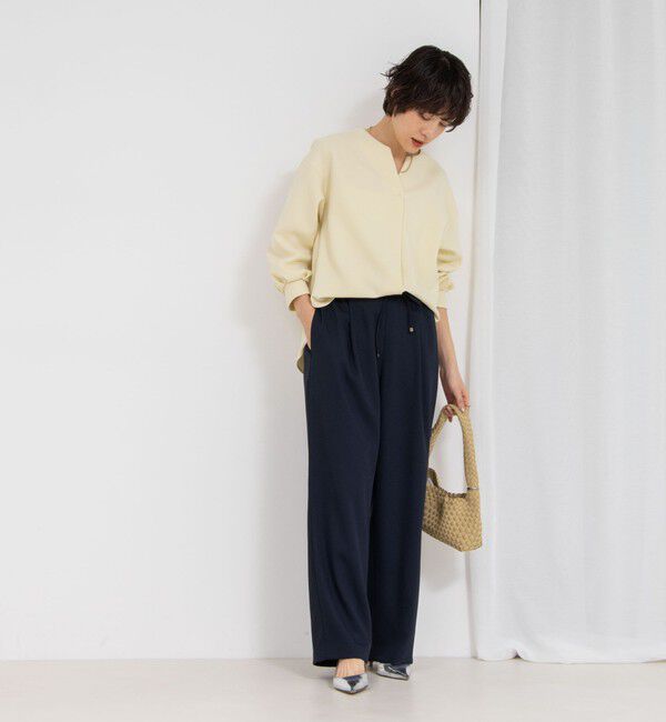 NOLLEY'S sophi「【追加】《オールシーズン対応》ウォッシャブルダブルクロスサテンイージーワイドパンツ」|その他|