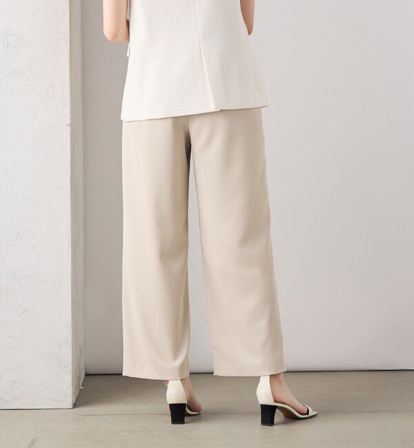 NOLLEY'S sophi「【追加】《オールシーズン対応》ウォッシャブルダブルクロスサテンイージーワイドパンツ」|その他|