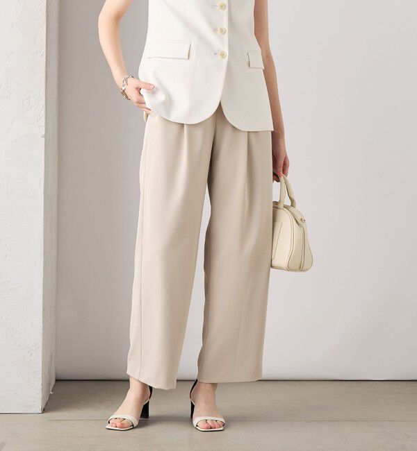 NOLLEY'S sophi「【追加】《オールシーズン対応》ウォッシャブルダブルクロスサテンイージーワイドパンツ」|その他|