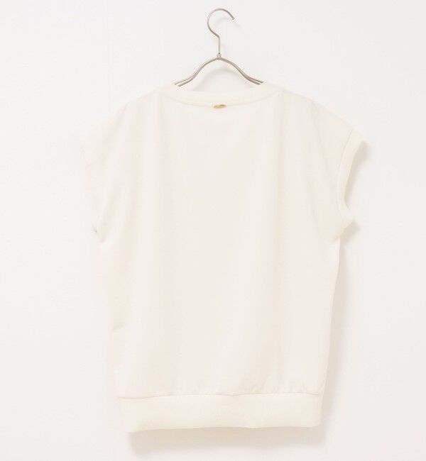 Rie Miller「《セットアップ対応》《手洗い可能》ダンボールジョーゼットリブ付ノースリーブカットソー」|Tシャツ・カットソー|