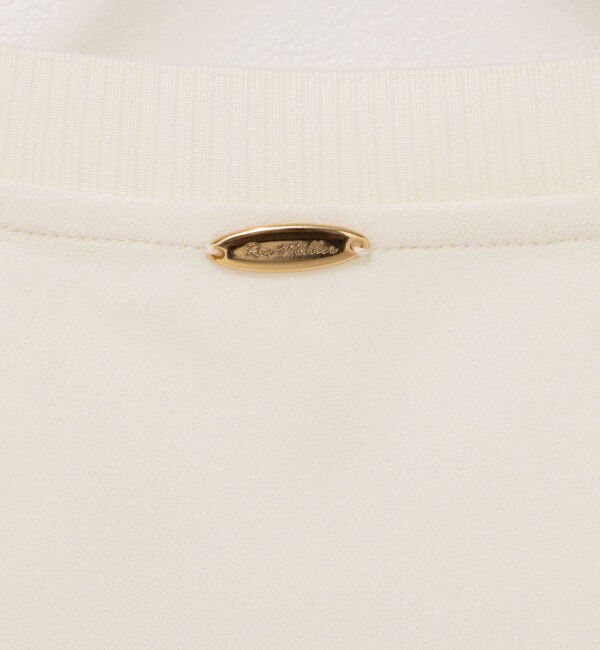 Rie Miller「《セットアップ対応》《手洗い可能》ダンボールジョーゼットリブ付ノースリーブカットソー」|Tシャツ・カットソー|